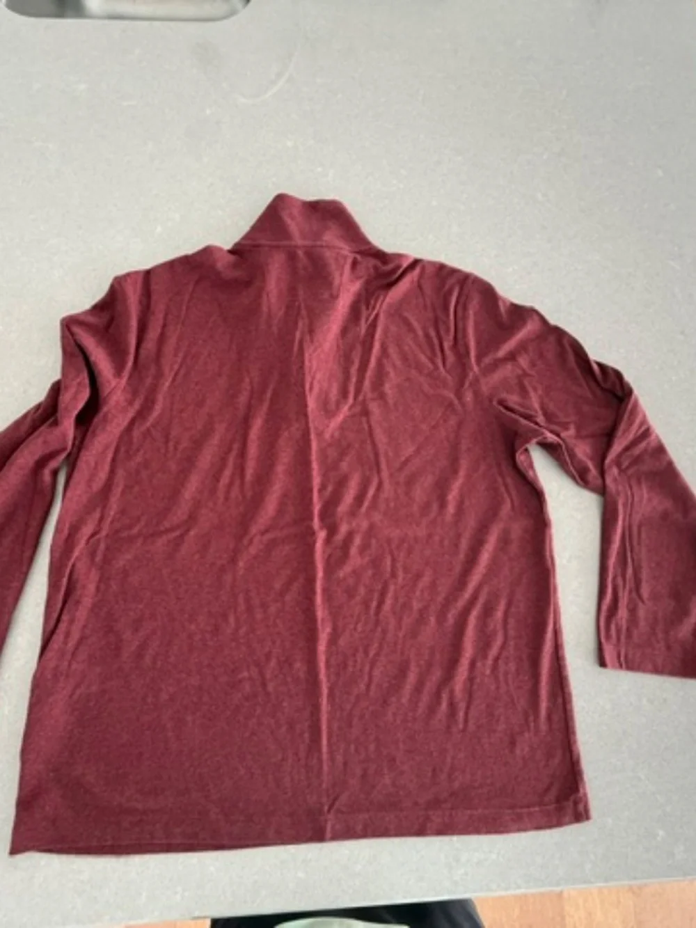 Men's XL Banana Republic Luxury Touch Half-Zip Maroon 1/4 Zip Shirt Barely worn